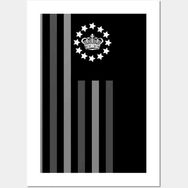 Crown Grey - Flag Wall Art by adamzworld